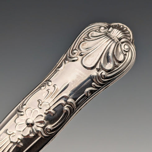 1973 British Vintage Sterling Silver Handle Cake Slicer Boxed Harrison Brothers